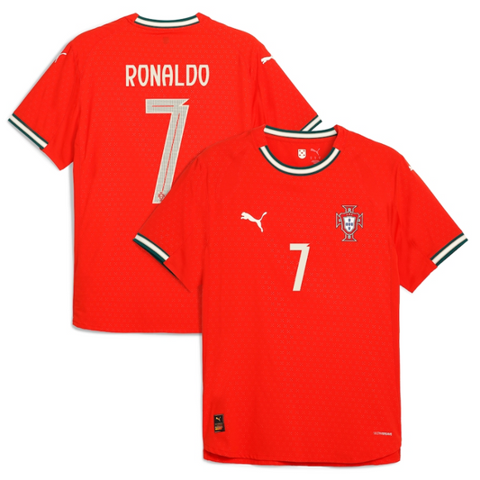 Cristiano Ronaldo Portugal National Team Puma 2025 Home Authentic Jersey - Red