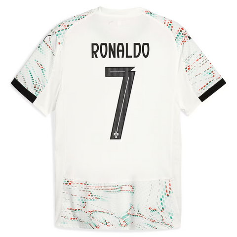 Cristiano Ronaldo Portugal National Team Puma 2025 Away Authentic Jersey - White