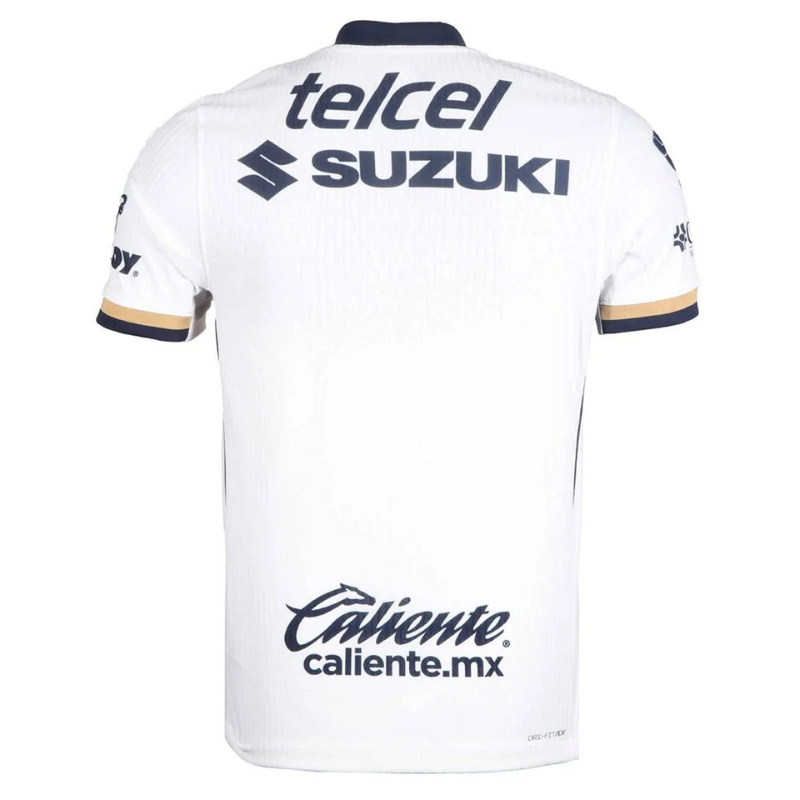 Pumas UNAM White & Gold Soccer Jersey 25/26 (Sail/Obsidian/Club Gold)
