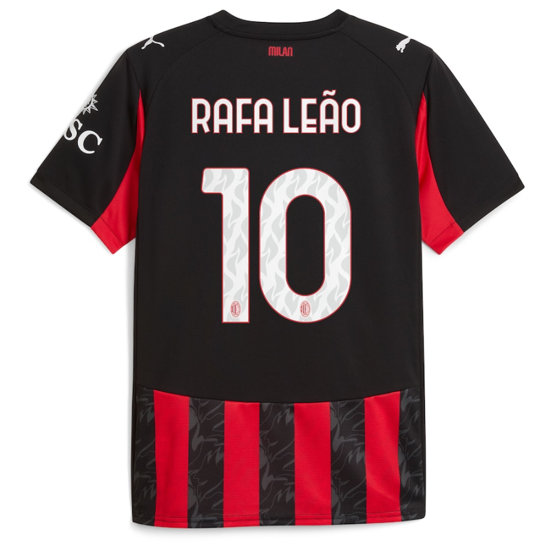 Rafael Leão AC Milan Puma 2025/26 Home Player Jersey - Red Puma