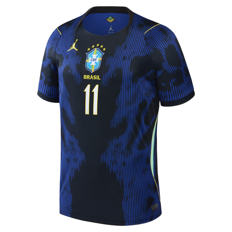 Raphinha Brazil National Team Jordan Brand 2026 Away Stadium Jersey - Blue
