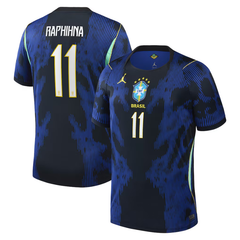 Raphinha Brazil National Team Jordan Brand 2026 Away Stadium Jersey - Blue