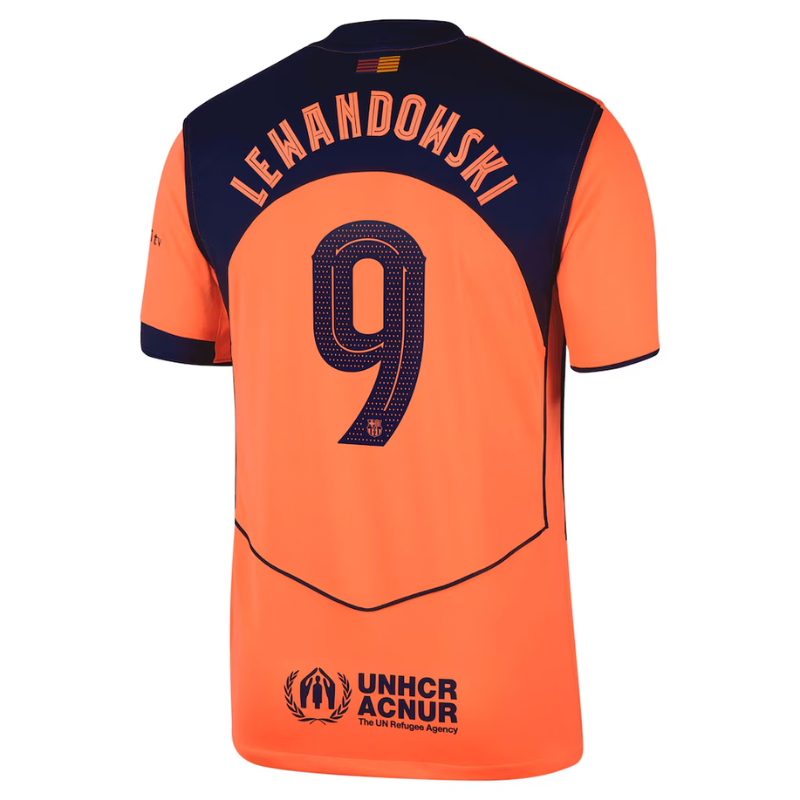 Robert Lewandowski Barcelona Nike 2025/26 Third Player Jersey - Orange Nike