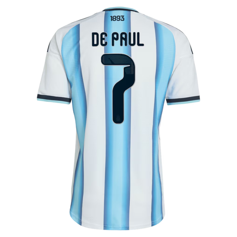 Rodrigo De Paul Argentina National Team adidas 2026 Home Authentic Jersey - White