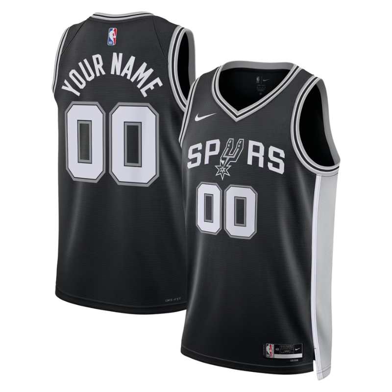San Antonio Spurs Black & Silver Icon Edition Basketball Jersey