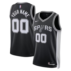 San Antonio Spurs Black & Silver Icon Edition Basketball Jersey