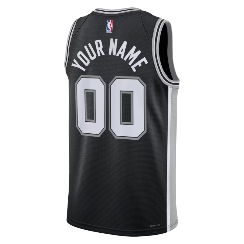 San Antonio Spurs Black & Silver Icon Edition Basketball Jersey