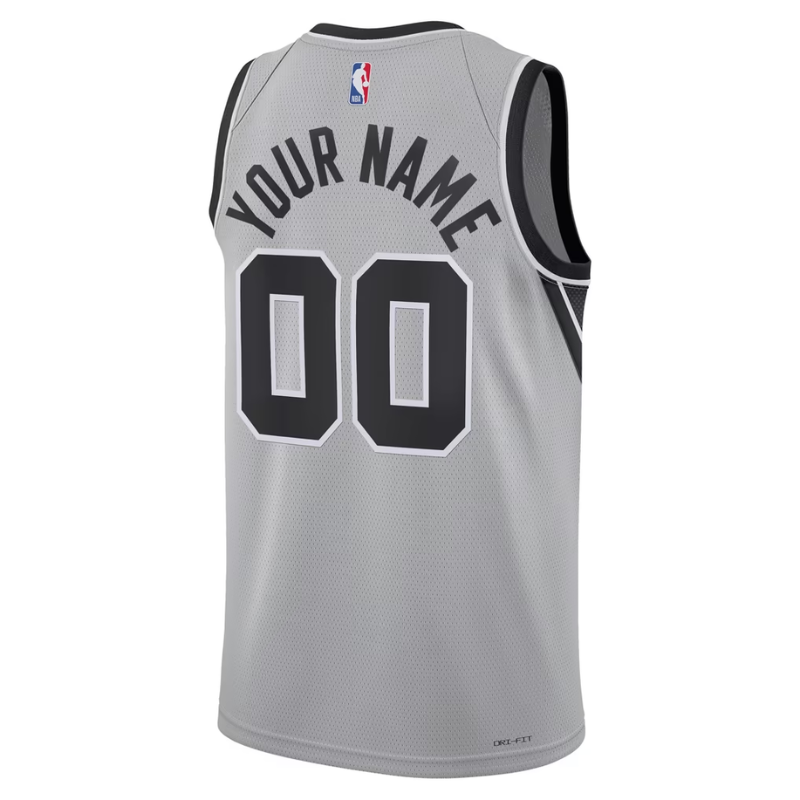San Antonio Spurs Silver & Black Statement Edition Basketball Jersey