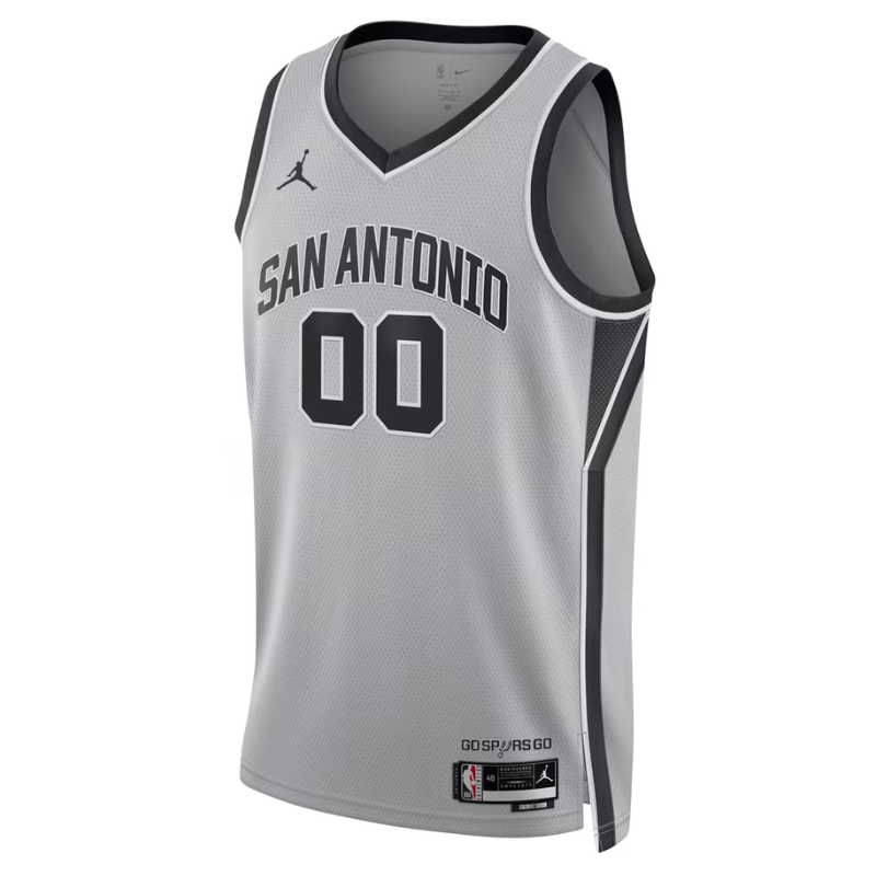 San Antonio Spurs Silver & Black Statement Edition Basketball Jersey