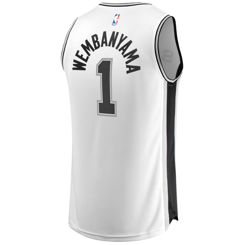 San Antonio Spurs White & Black Association Edition Basketball Jersey (Wembanyama)
