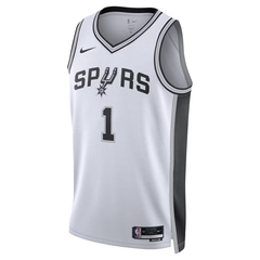 San Antonio Spurs White & Silver Association Edition Basketball Jersey (Wembanyama)