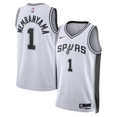 San Antonio Spurs White & Silver Association Edition Basketball Jersey (Wembanyama)