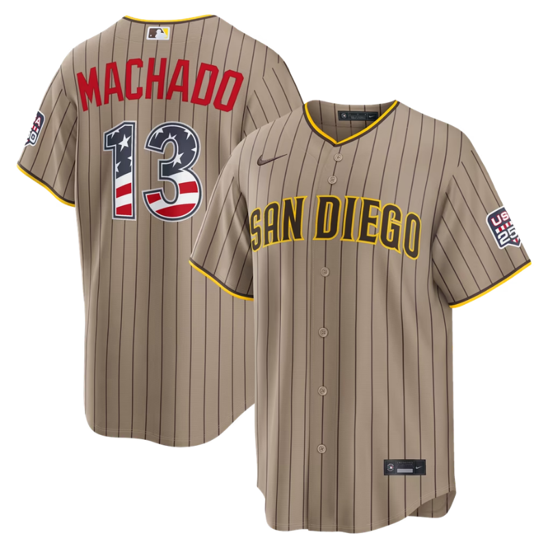 San Diego Padres Manny Machado Sand USA Stadium Jersey