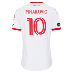 Toronto Style White & Red Striped Soccer Jersey (Mihailovic)