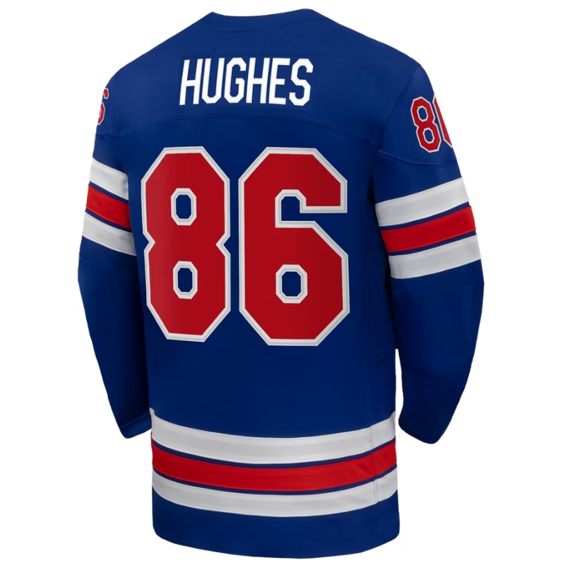 USA Royal Blue Hockey Jersey (HUGHES 86)