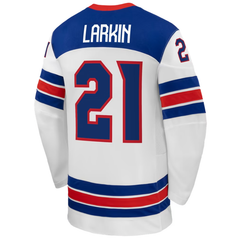 USA White, Blue & Red Hockey Jersey (LARKIN)