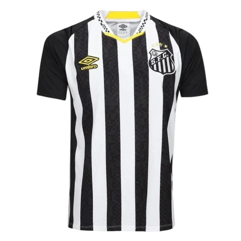 Umbro Men's Neymar Jr Santos FC Away Jersey 25/26 (Black/White)