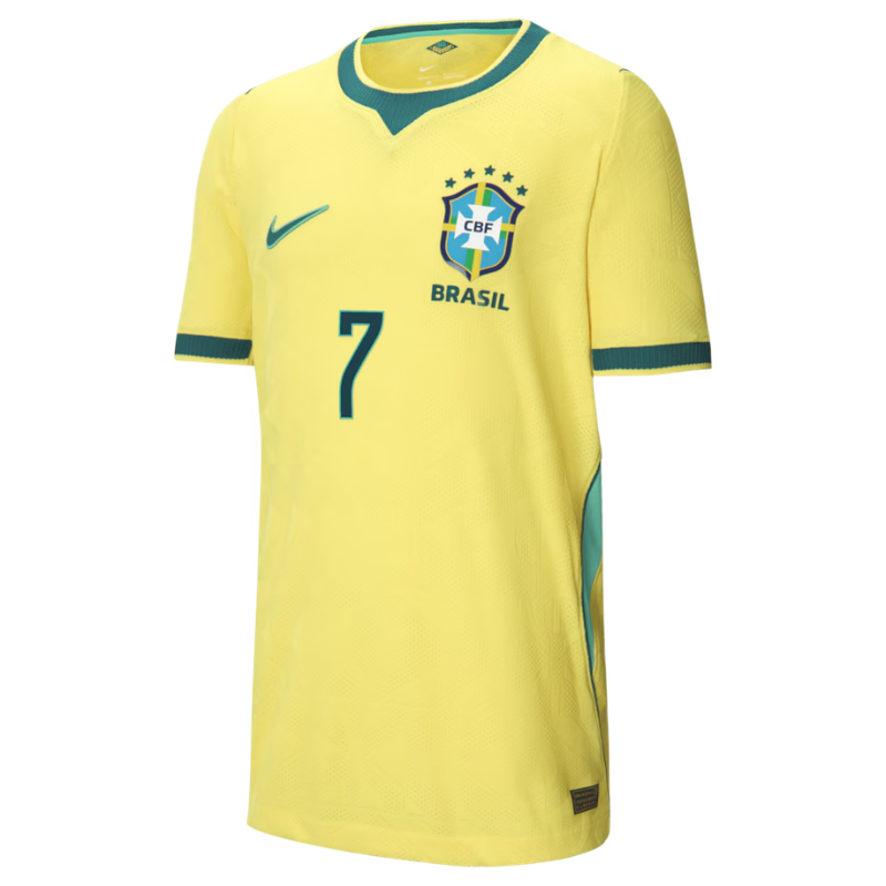 Vini Jr. Brazil National Team Nike 2026 Home Match Jersey - Yellow