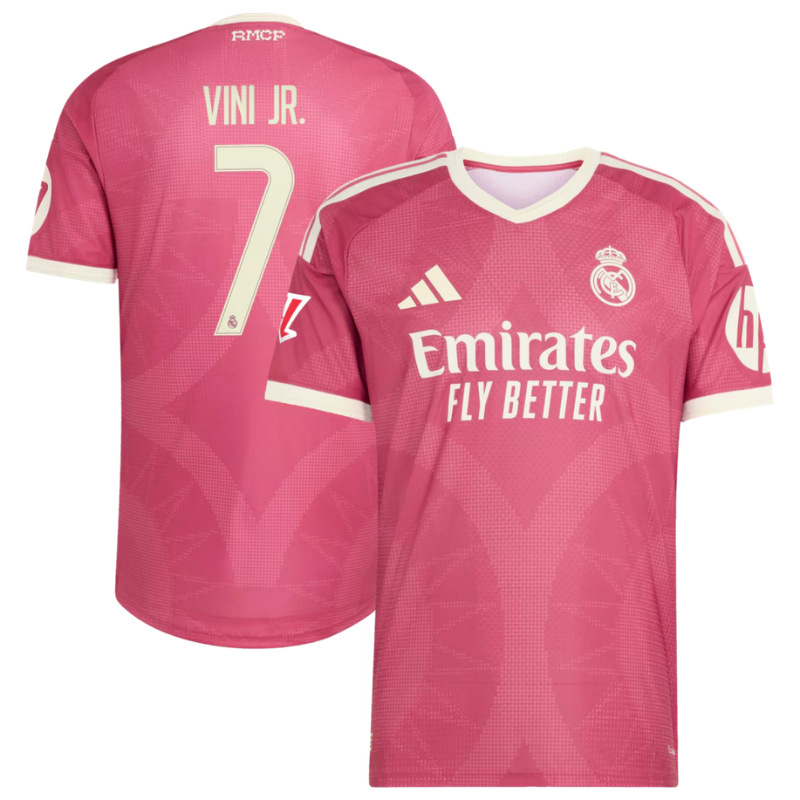 Vini Jr. Real Madrid adidas 2026/27 Third On-Field Jersey - Pink