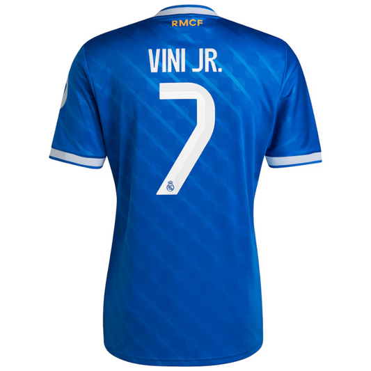 Vinicius Junior Real Madrid adidas 2025/26 Third Player Jersey - Blue Adidas