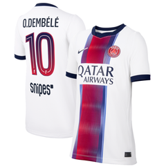 White, Red & Navy Soccer Jersey (Dembélé)