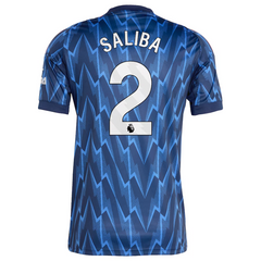 William Saliba Arsenal adidas 2025/26 Away Player Jersey - Blue Adidas