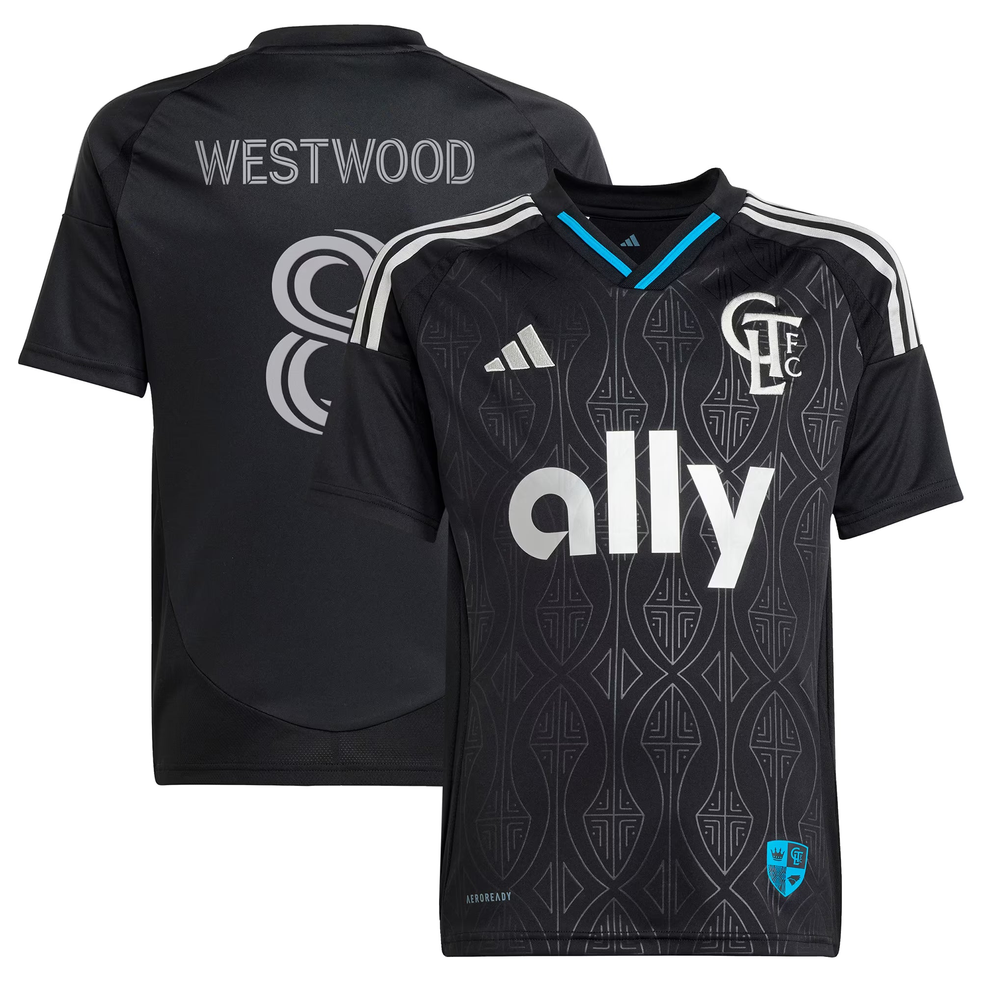 adidas Ashley Westwood Charlotte FC Youth 2025 Fortress Kit Replica Jersey