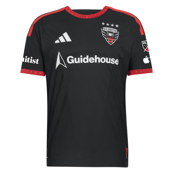 adidas D.C. United 2026 Black-and-Red Authentic Custom Jersey