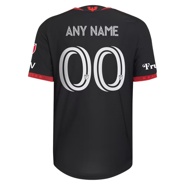 adidas D.C. United 2026 Black-and-Red Authentic Custom Jersey