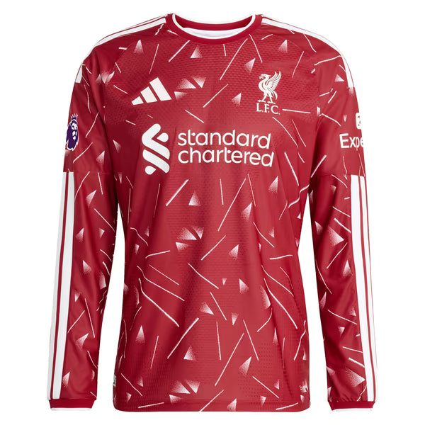 adidas Liverpool 2026/27 Home Authentic Long Sleeve Custom Jersey