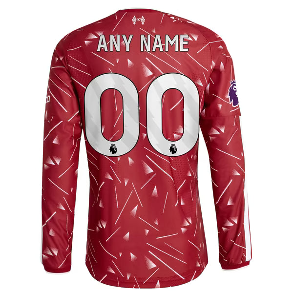 adidas Liverpool 2026/27 Home Authentic Long Sleeve Custom Jersey