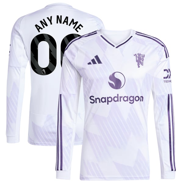 Adidas Manchester United 2025/26 Away Replica Long Sleeve Custom Jersey