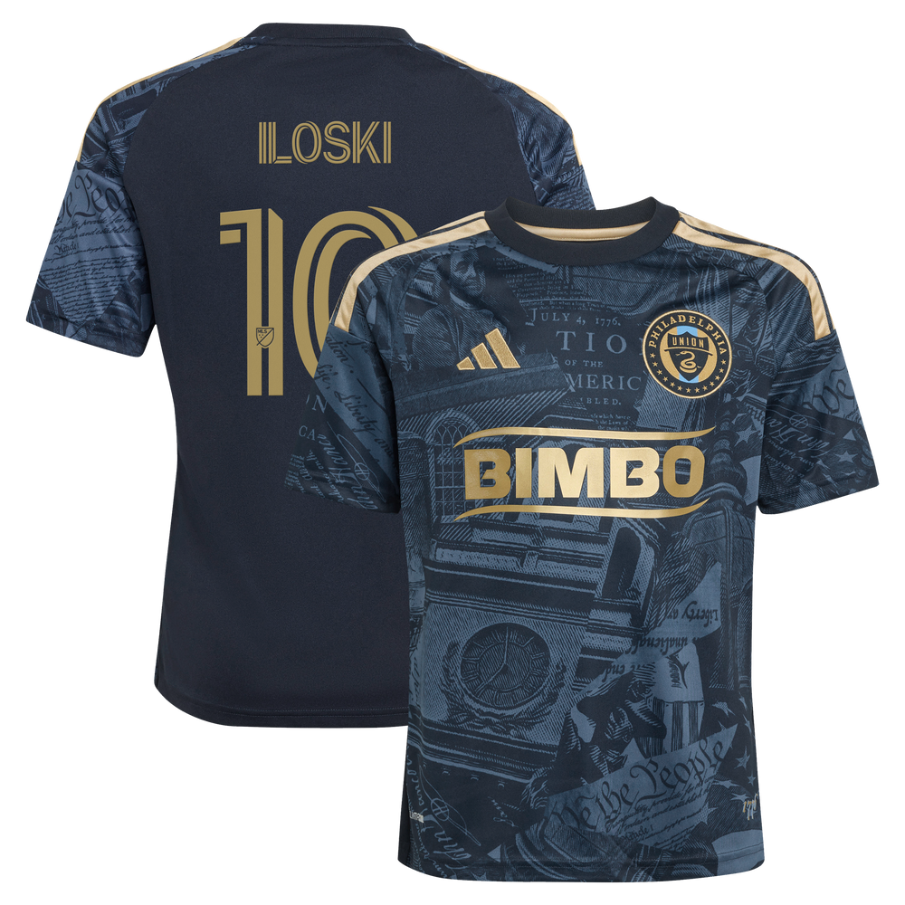 adidas Milan Iloski Philadelphia Union Youth 2026 1776 Kit Replica Jersey