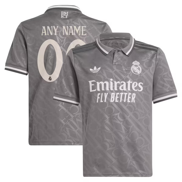 adidas Originals Real Madrid Youth 2024/25 Third Replica Custom Jersey