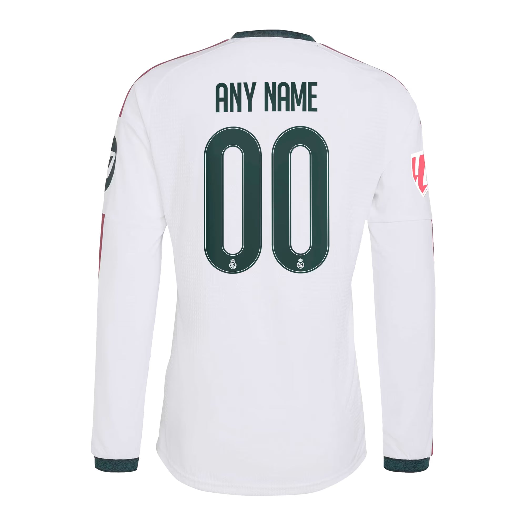 adidas Real Madrid 2026/27 Home Authentic Custom Long Sleeve Jersey