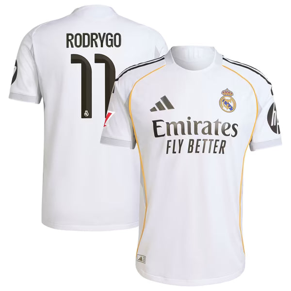 adidas Rodrygo Real Madrid 2025/26 Home Authentic Jersey