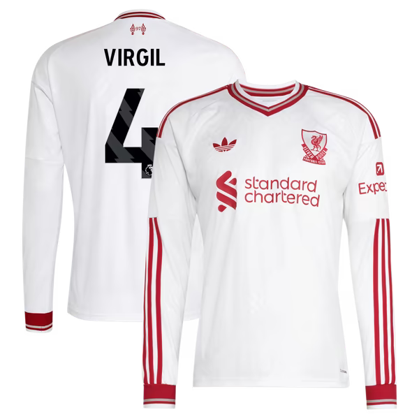 adidas Virgil van Dijk Liverpool 2026/27 Away Replica Long Sleeve Jersey