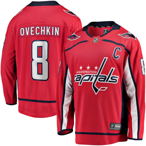 Alexander Ovechkin Washington Capitals Captain Patch Home Breakaway Jersey
