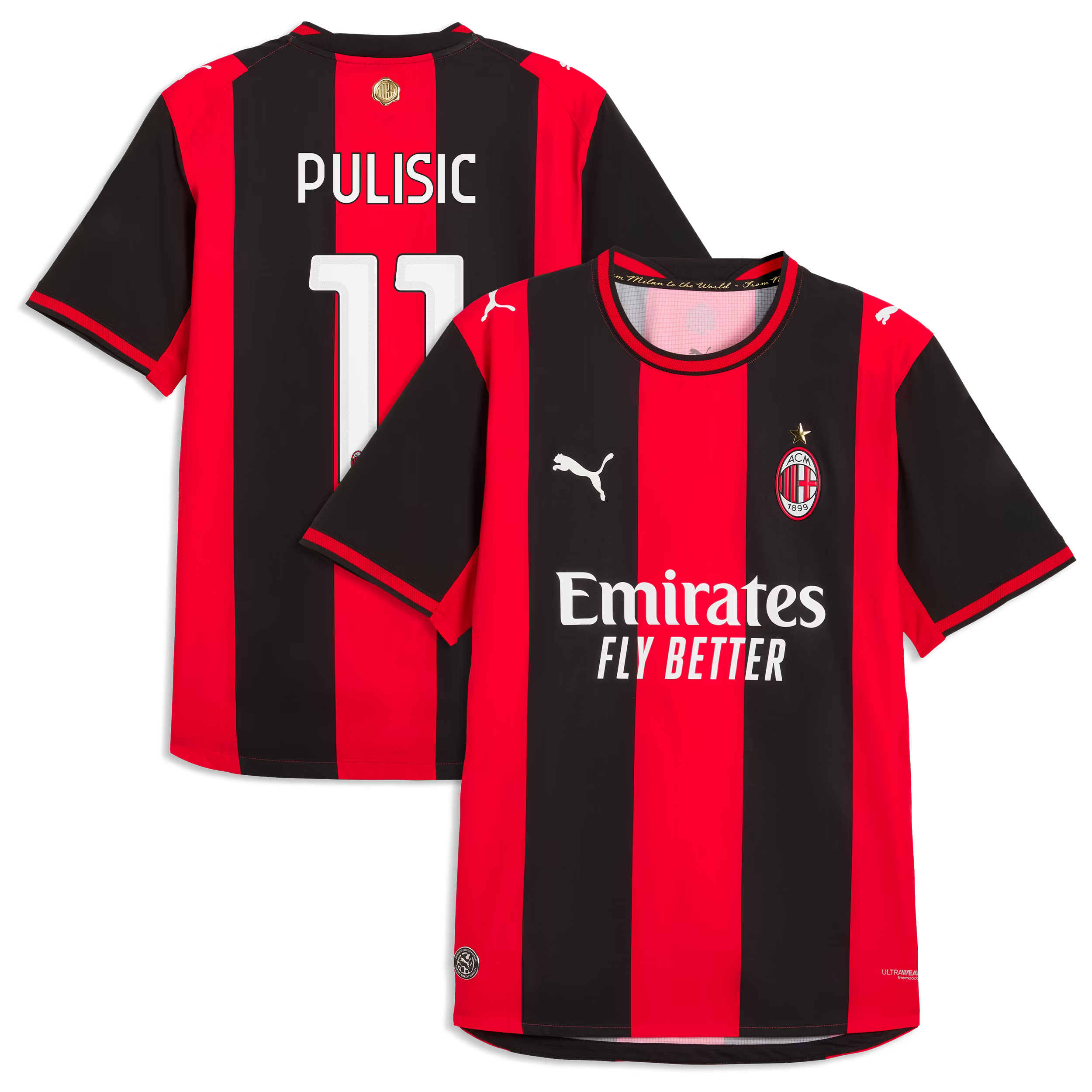 Puma Christian Pulisic AC Milan 2026/27 Home Authentic Jersey