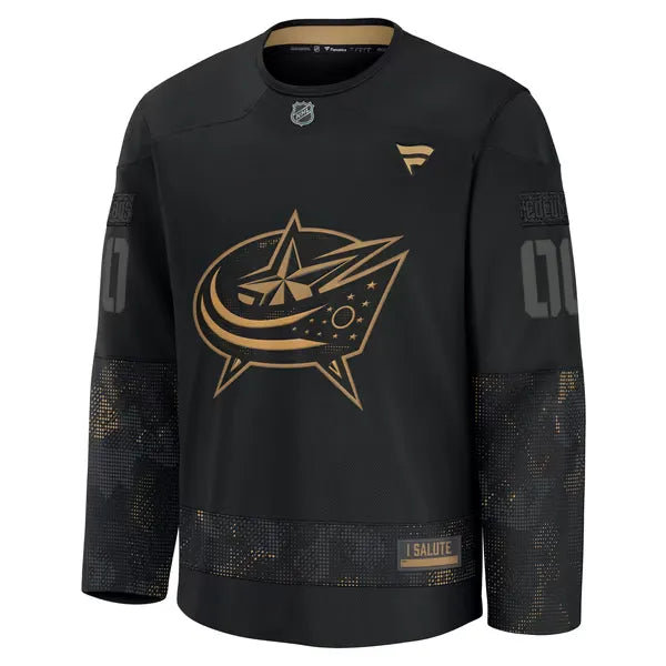 Columbus Blue Jackets 2024 Military Appreciation Custom Practice Jersey