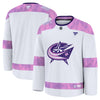 Fanatics Columbus Blue Jackets 2024 Hockey Fights Cancer Practice Jersey