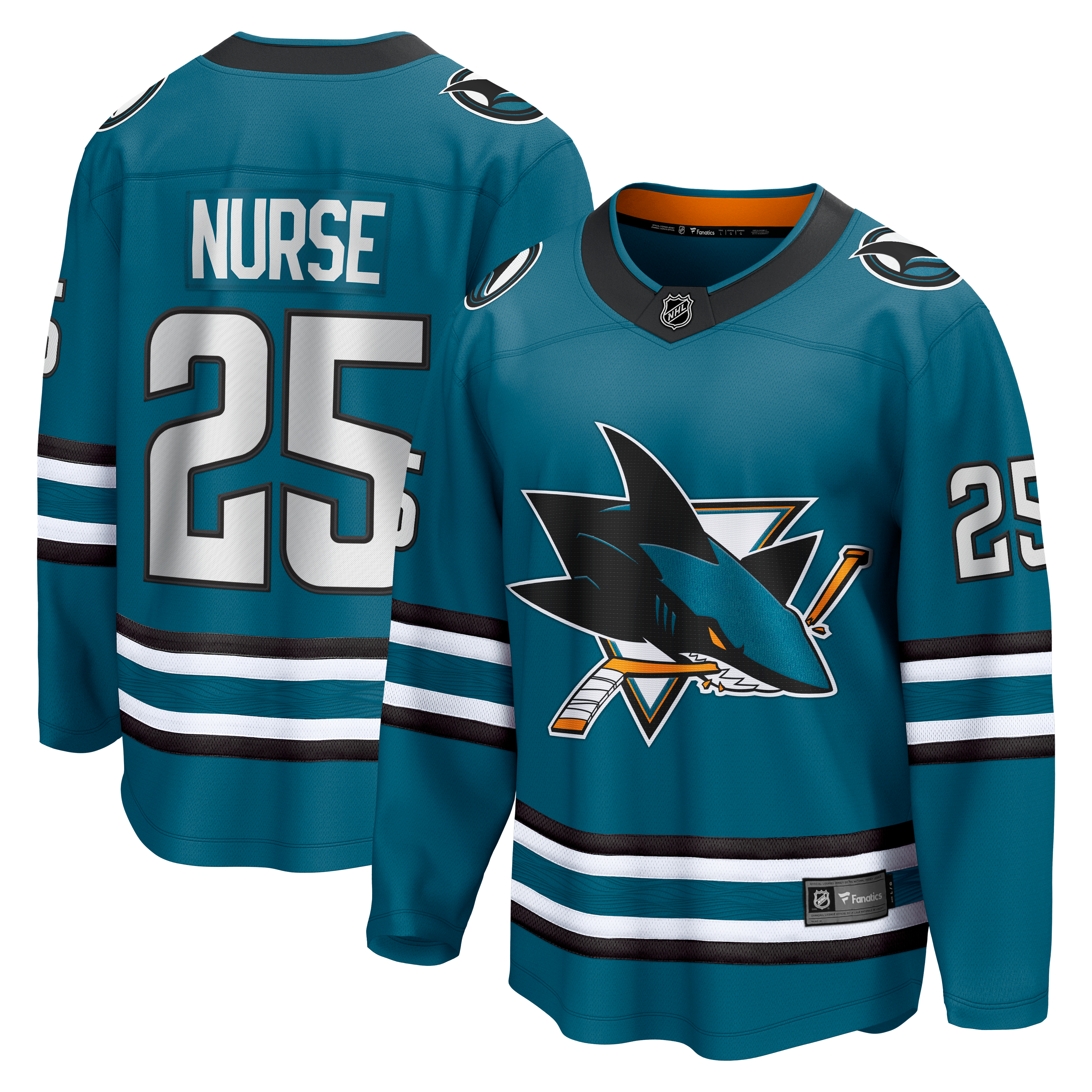 Fanatics Darnell Nurse San Jose Sharks Home Breakaway Jersey