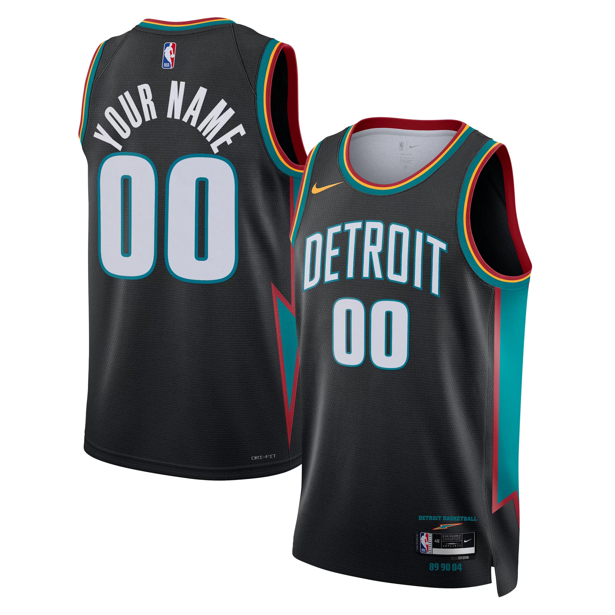 Nike Detroit Pistons 2025/26 City Edition Unisex Swingman Custom Jersey