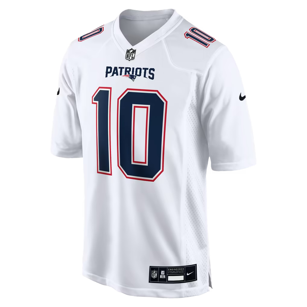 Nike Drake Maye New England Patriots Game Jersey
