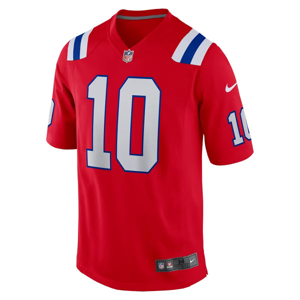Nike Drake Maye New England Patriots Game Jersey