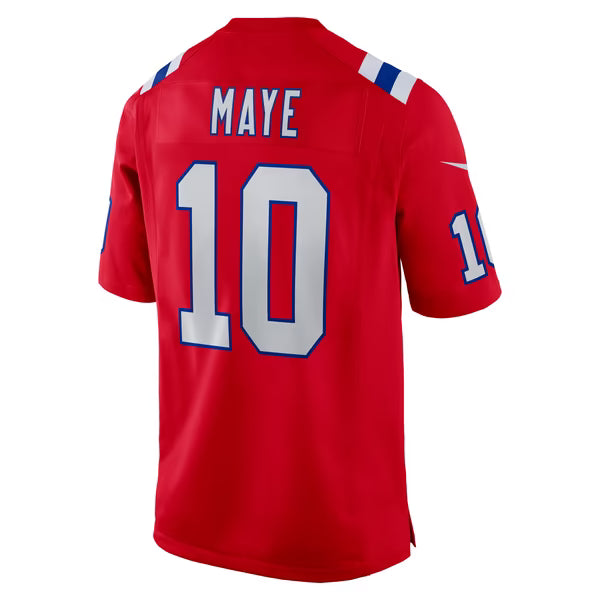 Nike Drake Maye New England Patriots Game Jersey