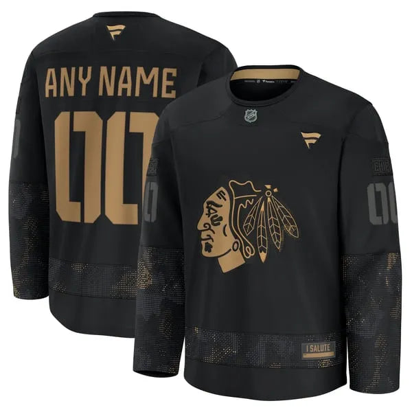 Fanatics Chicago Blackhawks Military Appreciation Custom Practice Jersey