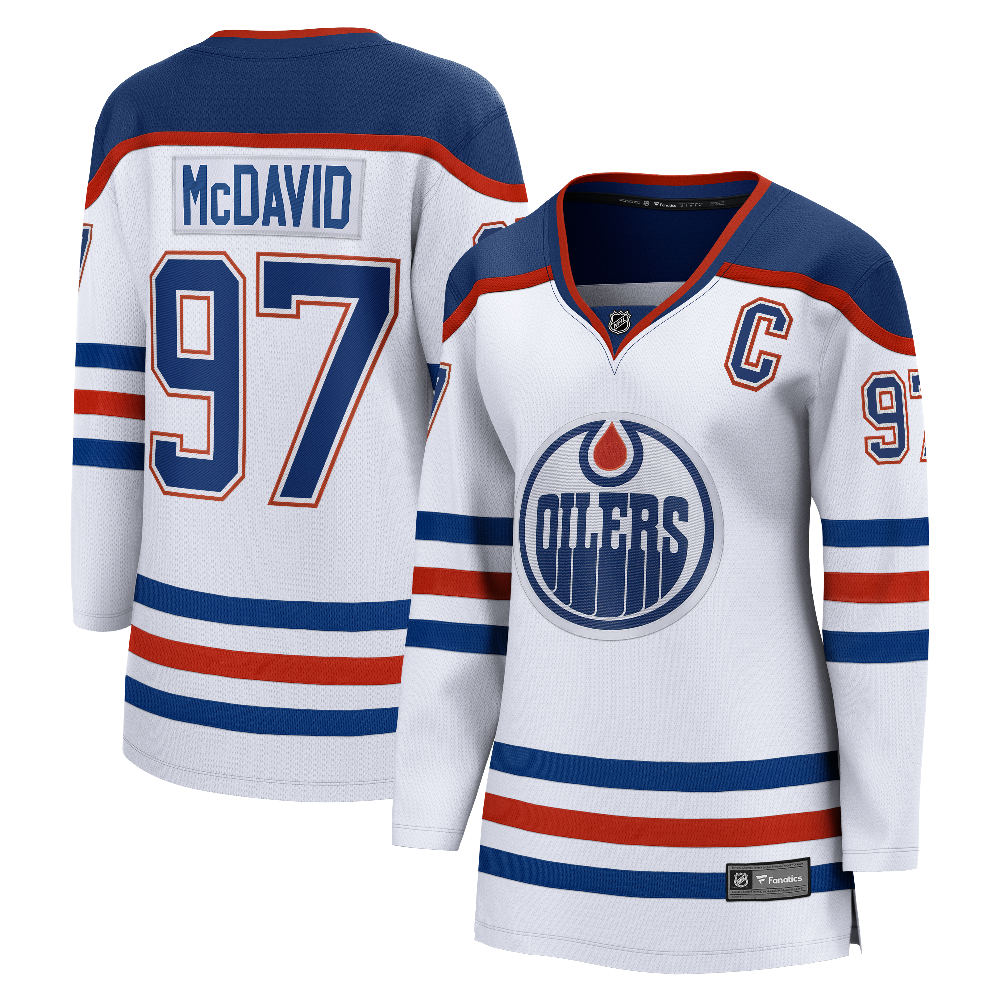 Fanatics Connor McDavid Edmonton Oilers Women's Captain's Patch Breakaway Jersey