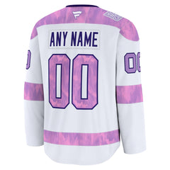 Fanatics Edmonton Oilers Hockey Fights Cancer Custom Practice Jersey