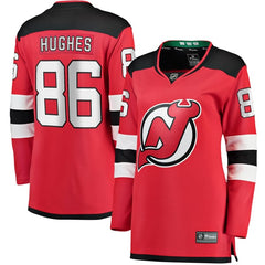 Fanatics Jack Hughes New Jersey Devils Women's Home Breakaway Jersey